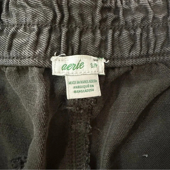 Aerie Women’s Black Elastic Waist Buttoned Shorts with Fringe Hem Size S GUC - Picture 6 of 9